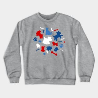 Simple Dogs in maritime colors Crewneck Sweatshirt